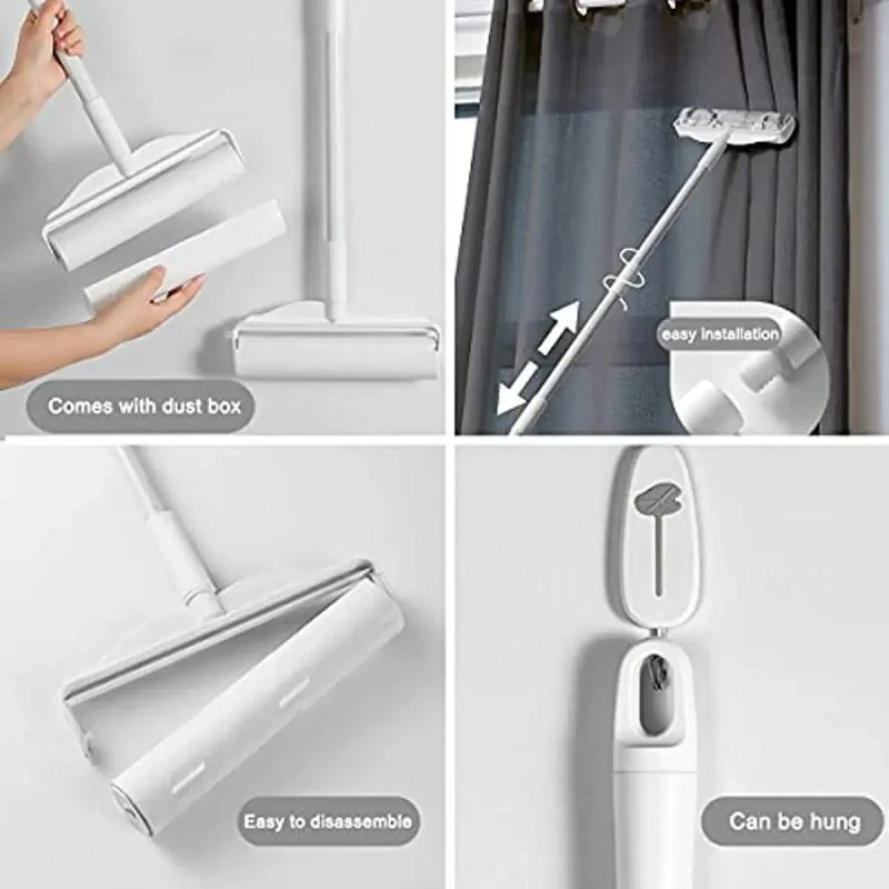 Pet Hair Remover Long Handled Cotton Roller Suitable for Wide Adhesive Cleaning of Sofas and Carpets, Easy To Tear