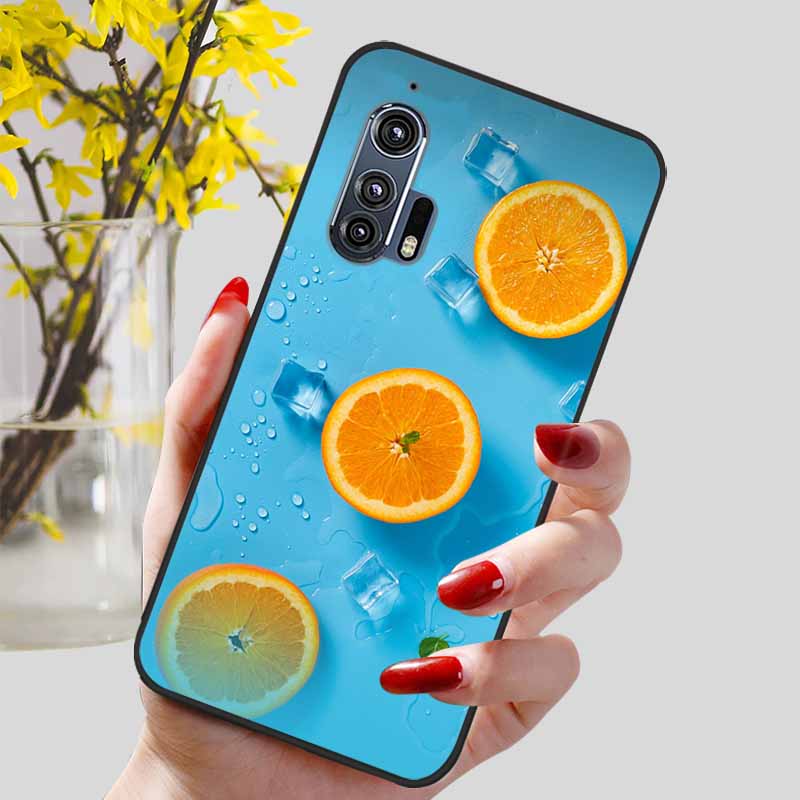 For Moto Edge Plus 2020 Case 6.7'' Flowers Soft TPU Beautiful Phone Cases for Motorola Edge+ 2020 Protect Silicon Bumper Cover