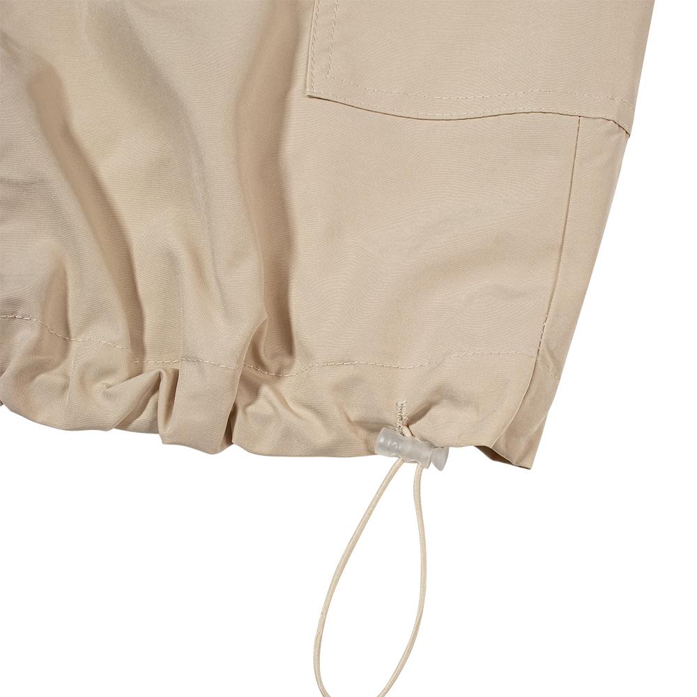 Moa String Cargo Knee Length Skirt (Beige)