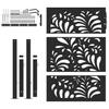 Garden Gate Black 100 x 125 cm Steel Wavy Design