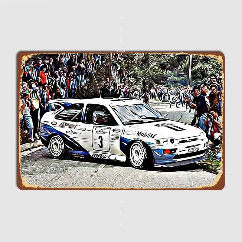 Ford Escort RS Cosworth Раллийная Легенда Металлическая Табличка Постер Гараж Внутренняя Комната Декорация Автомобильный Клуб Винтаж Домашний Декор
