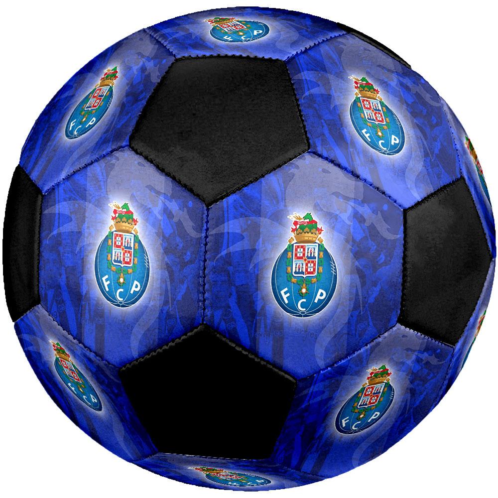 FC Porto Size 5 Soccer Ball, Machine-Stitched PVC, Durable & High Bounce, All Ages Fit, fan merchandise, matches & outdoor use.