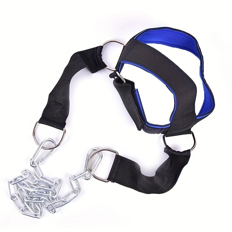 1pc Head and Neck Training Harness with Chain - Strengthen Neck and Chin Muscles with Weight Lifting Exerciser Straps