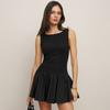 Summer Sleeveless Black Party Club Birthday Mini Pleated Dress Outfits for Women Y2K Streetwear Bodycon Short Dresses