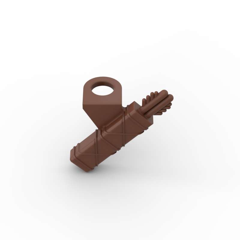 MOC 10 ШТ. 4498 Колчан для стрел с 2 стрелами Строительные блоки Деталь Аксессуар Лук Кирпичи Сборка Частичные Игрушки Детские Подарки на День Рождения