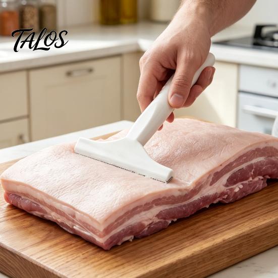 Инструмент для обработки пищевых продуктов Инструмент для удаления щетины свиньи, Скребок с Т-образной ручкой и лезвием из нержавеющей стали, Скребок Т-образной формы для легкого удаления жира с мяса и очистки кухни