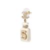 Chanel Classic Logo Metal Rhinestone Earrings Women earrings White AB8469-B08259-NI490