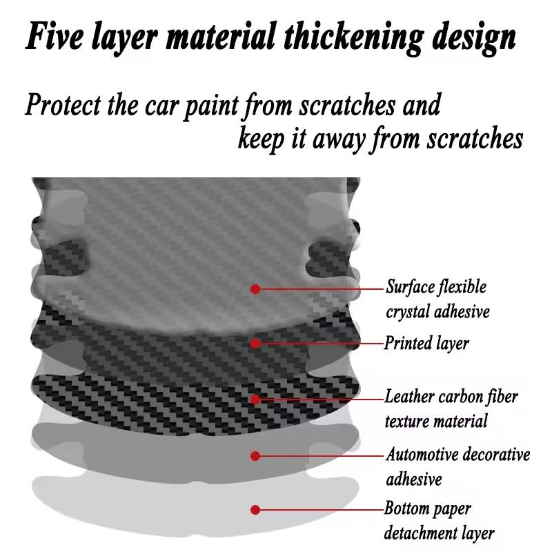 8 шт. Защитная пленка для ручки двери автомобиля, Защитная накладка на ручку двери от царапин, Декоративные наклейки для защиты краски автомобиля