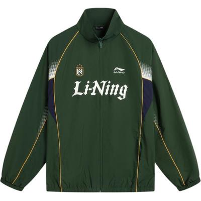 Li Ning Серия Спортивный Стиль Жизни Повседневный Цветной Блок Буквы Стойка Воротник Молния Удобный Универсальный Ветровка Унисекс Верхняя Одежда AFDVE97-3