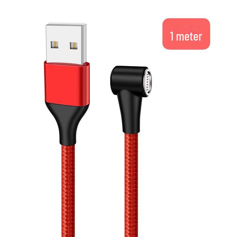 Магнитный кабель для передачи данных 3A Elbow: Быстрая зарядка и передача данных от одного до трех током 5 А для устройств Android и Type-C.