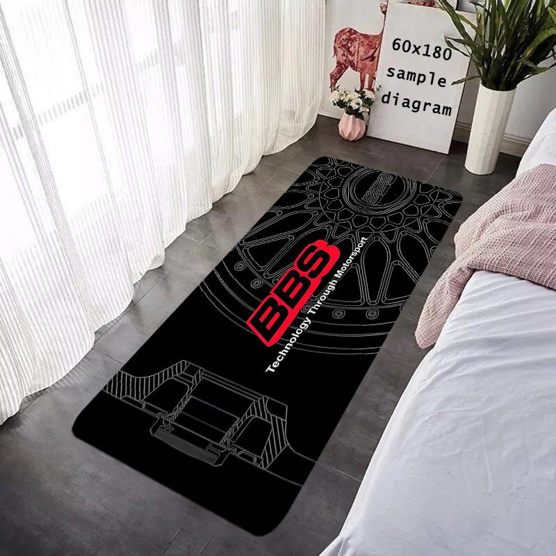Entrance Doormat B-BBS Wheel Hub Balcony Rugs Living Room Carpet Foot Mats Bath Rug Floor Mat Ideal Gifts Non-slip House Decor