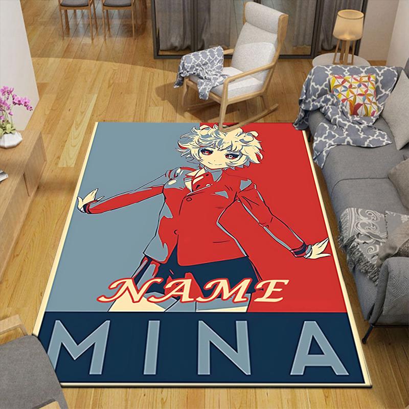 Custom 1Pc Anime Character Poster Rug Office Carpet Indoor Outdoor Entrance Doormat Nonslip Soft And Comfortable Living Room D2915114