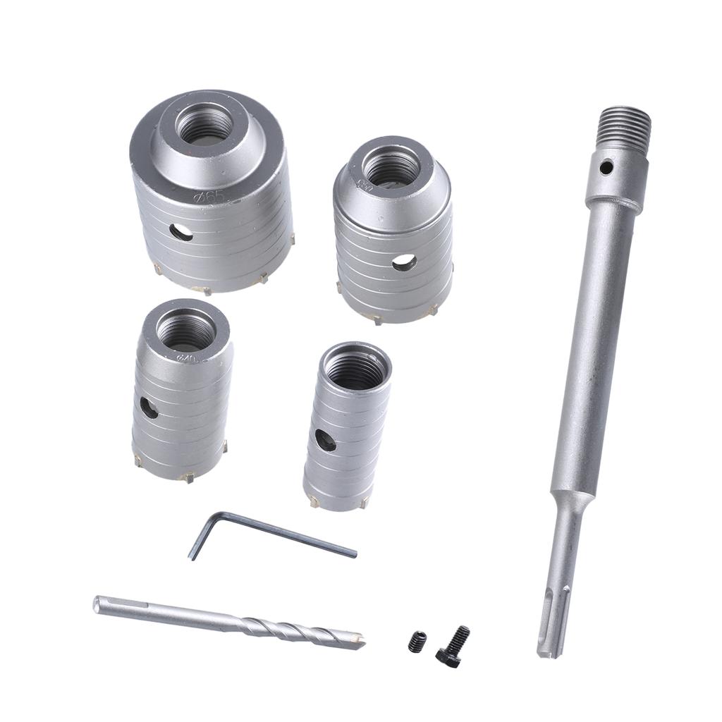 Набор кольцевых пил для сверления стен по бетону 30 40 50 65 мм (1-3/16"-2-9/16") Комплект кольцевых пил для каменной кладки для бетона, цемента, кирпича, камня