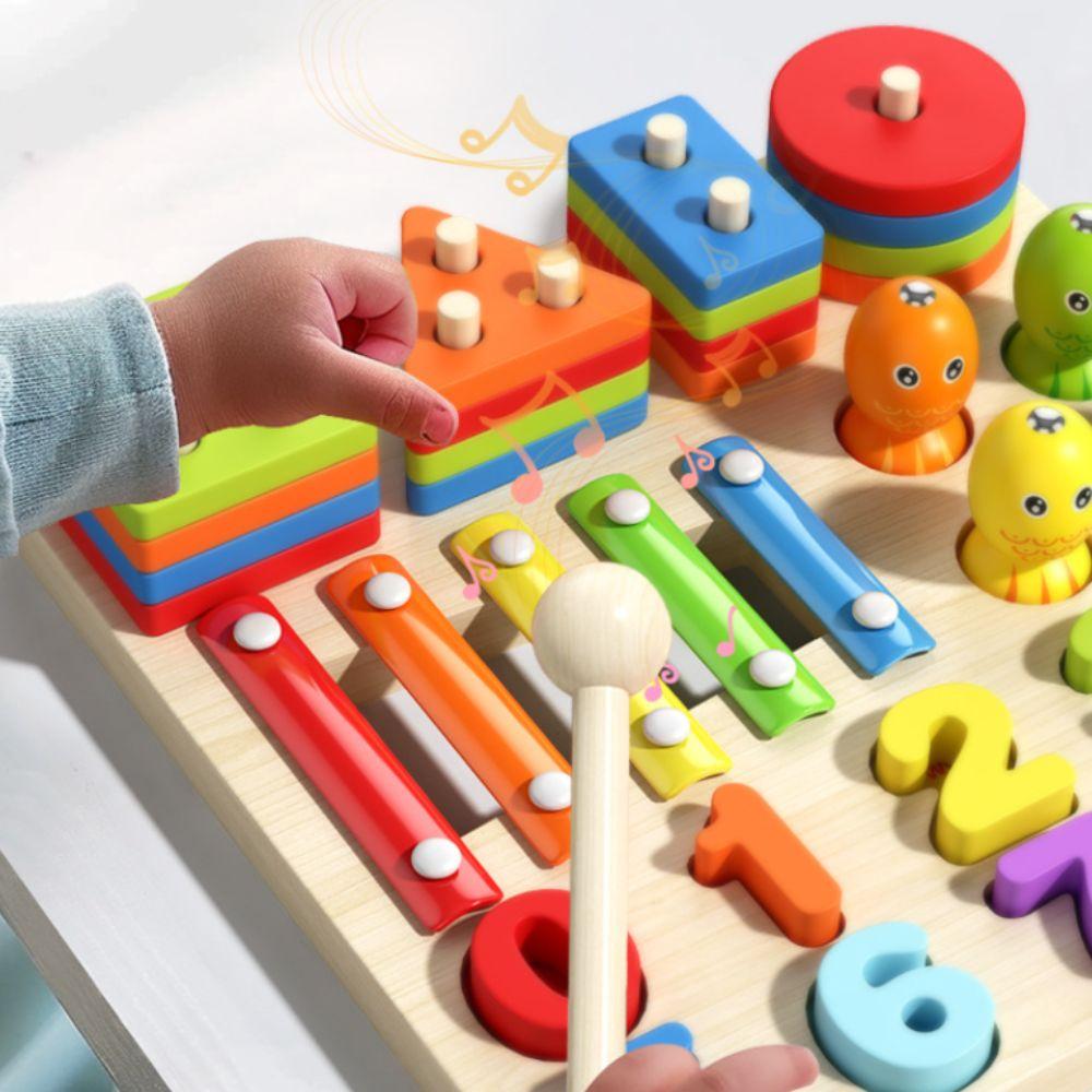 Образовательная геометрическая фигура игра на сопоставление игрушка головоломки на сопоставление строительные блоки дети