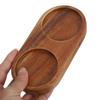 DECHOUS Pepper Wood Stand Grinder Tray Pepper Grinder Stand Wooden Grinder Tray Inner Diameter Compact Pepper Wood Stand Mill Holder 5.8CM