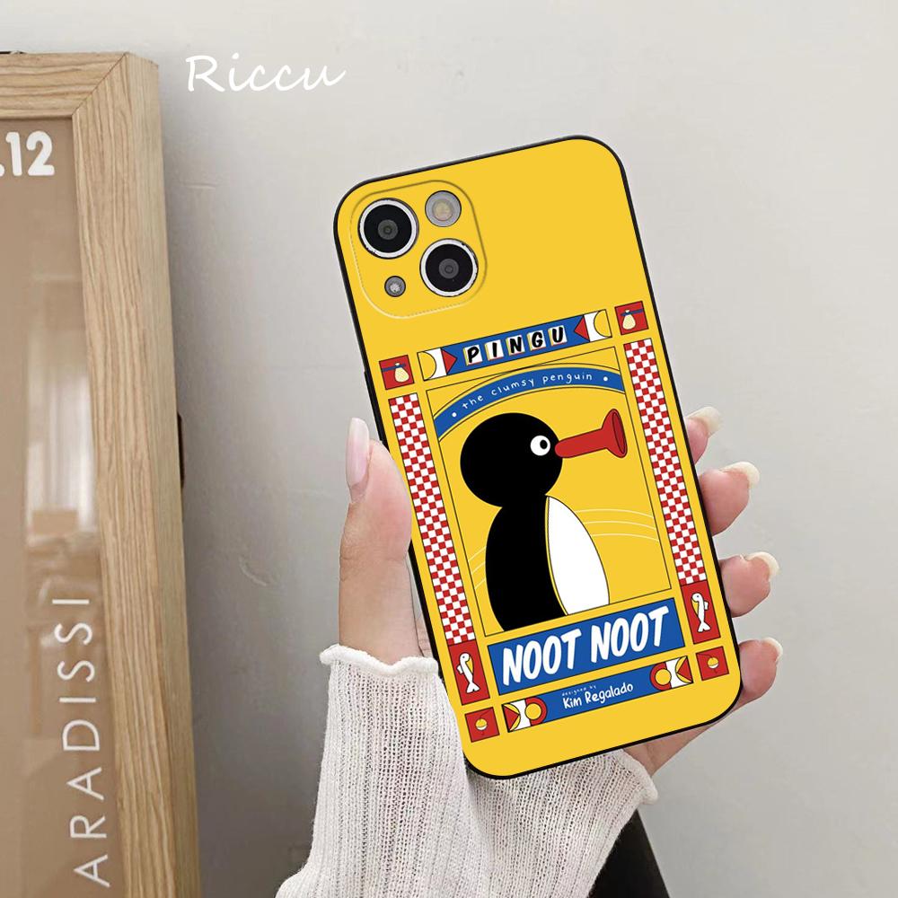 Noot noot pingu Чехол для телефона для iPhone 14 11 12 Pro 8 7 Plus SE 2020 X Pro 14 MAX 12 13 MINI XR XS iphone 13 14 Мягкие чехлы для телефонов