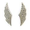 [M5584] - Silver Earrings 'Les Ailes d'Ange' White