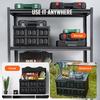 SucceBuy 45л/65л Складные контейнеры для хранения Складные штабелируемые универсальные ящики для гаража С крышками ручками для одежды закусок игрушек продуктов