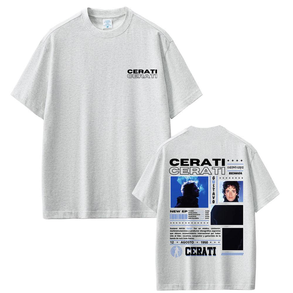 Певец Густаво Cerati 100% хлопок мужская рубашка гавайская роскошь Графический HipHop Футболка лето Y2K короткий рукав мода оверсайз топ