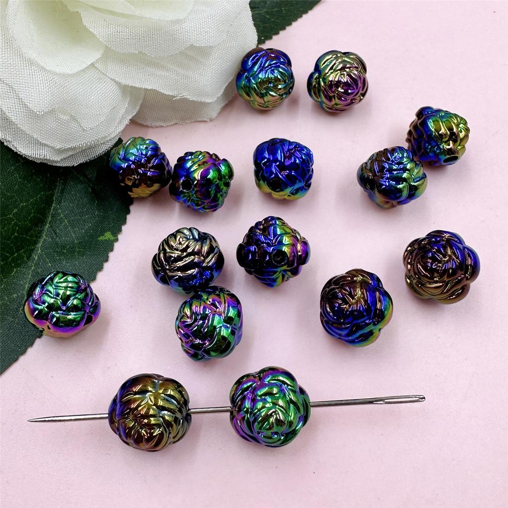 Творческие браслеты акриловые 15 мм модные свободные бусины 15 шт для ожерелья ювелирные изделия изготовление цветов своими руками