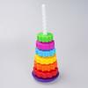 Раннее образование Вращающаяся радужная башня Детские вращающиеся штабелируемые игрушки развивают познавательные способности