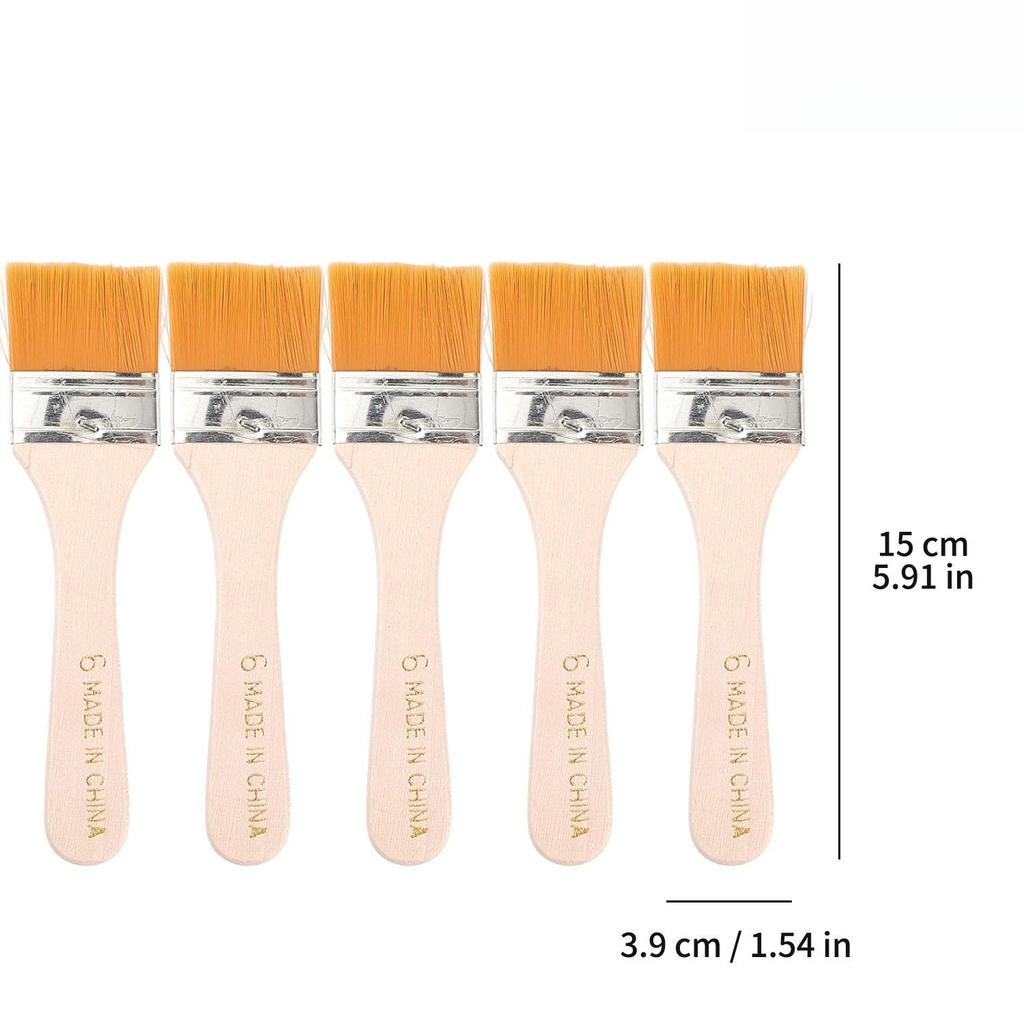 Wooden Handle Nylon Bristle Paint Brush Nylon Bristle Oil Painting Brushes Oil Painting Watercolor Drawing Dusting Cleaning Tool