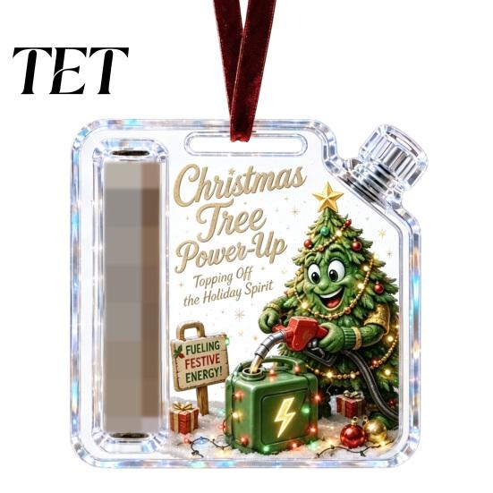 Translucent Acrylic Gift Case Christmas Cash Ornament, Money Holder for Cash, Tree Hanging Decoration Funny Xmas Decoration, Gifts Holiday Party