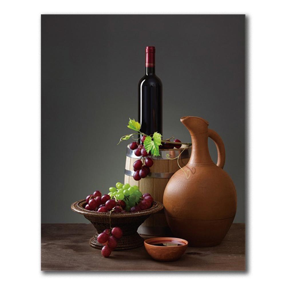 Кухня-бар красное вино виноград пиво настенная живопись холст натюрморт плакат на скандинавскую тему настенные панно Декор для гостиной