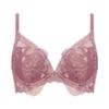 AMOSTYLE Deep V Bra Graceful Flower M020 Size C70 (Unpadded) (Pink)