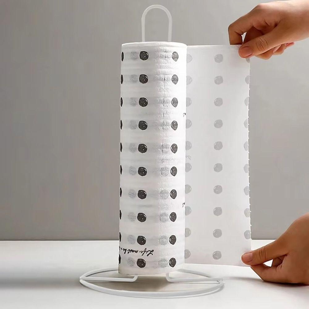 1Pcs Black/Silver Tissue Stand One-handed Tear Napkins Rack New Roll Paper Towel Holder