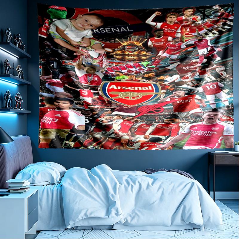 Arsenal F.C Print Tapestry, Lightweight Wall Hanging, for Bedroom, Dorm, Living Room, Home Art Decor - Birthday Christmas Gift for Friends