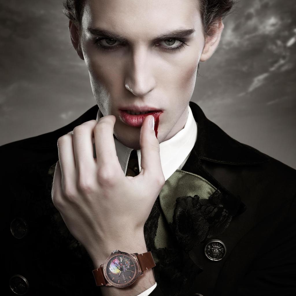 Часы с черепом Рок-панк Натуральная кожа Скелет Череп Антикварные кожаные часы Водонепроницаемые аналоговые кварцевые готические аксессуары День рождения Рождество Хэллоуин