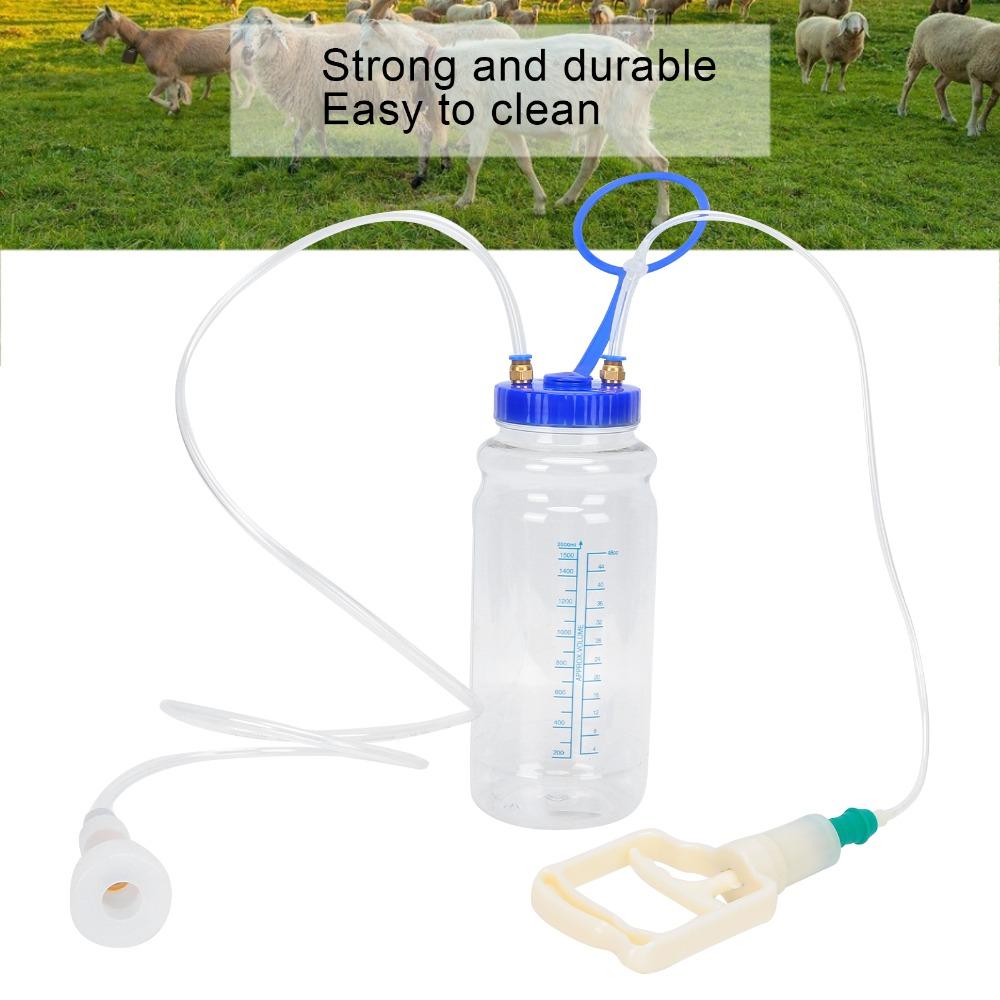 1 set Sturdy Plastic Bottle Goat Milking Machine Portable Milking Machine Home Use