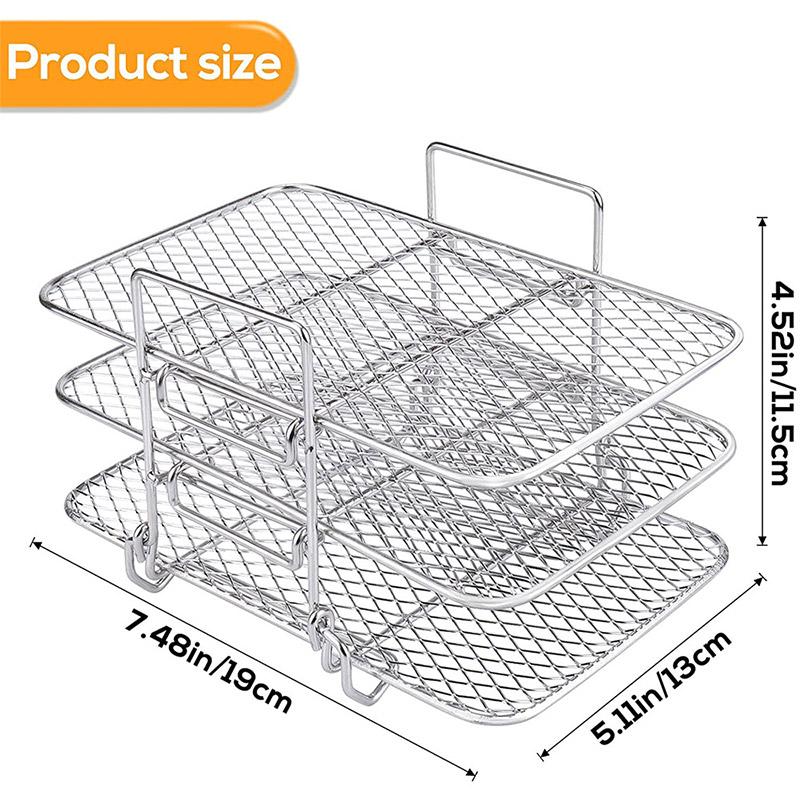 Фритюрница из нержавеющей стали, решетка для гриля, аэрогриль для выпечки, бытовые кухонные аксессуары, инструмент, уличная стойка для барбекю, кемпинга