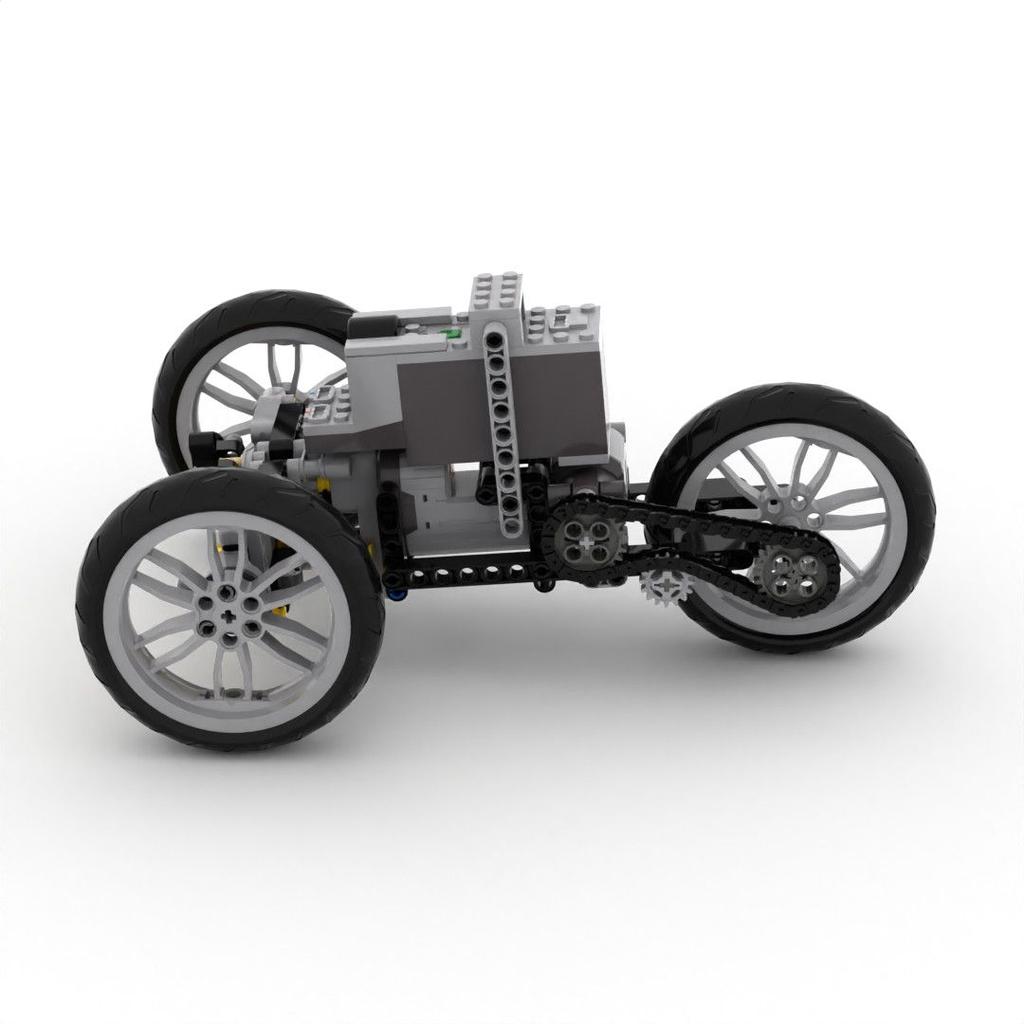 Electric Tricycle Building Block Brick 3-Wheel Motorcycle Moc Technical Car Bricks With Power Motor Kids Educational Toys