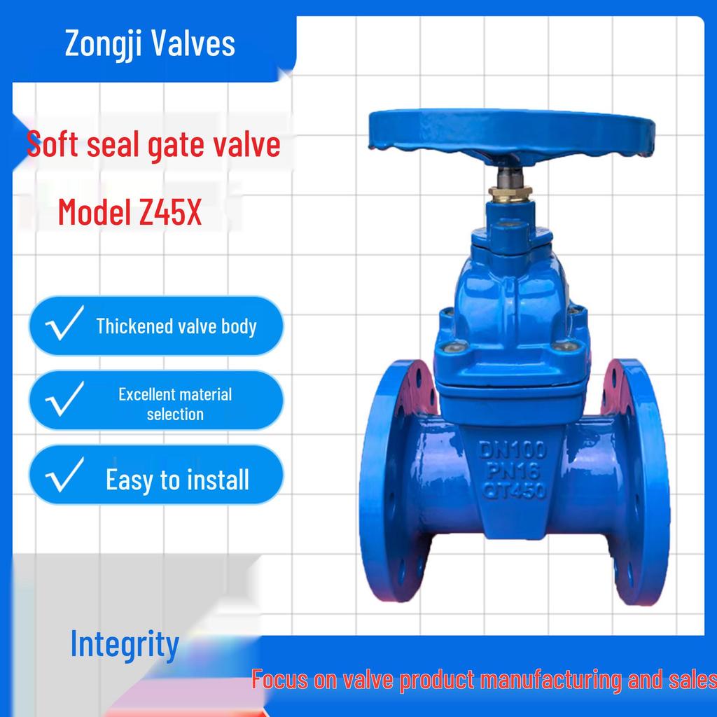 German Standard Ductile Iron Soft-Sealed Flanged Gate Valve for Tap Water & Fire Protection