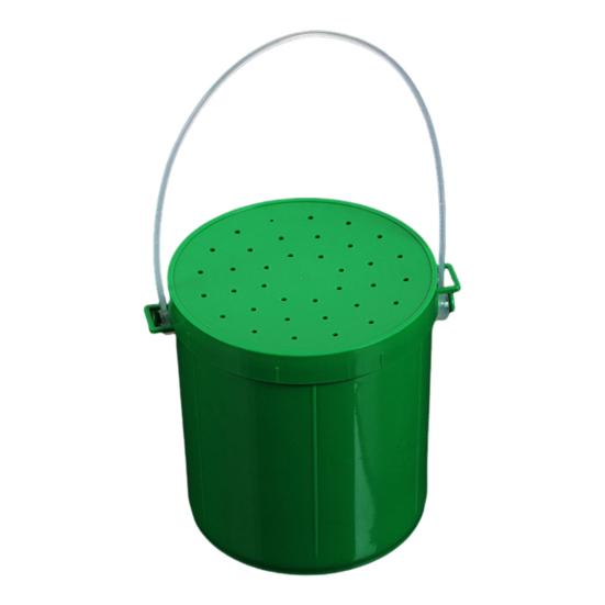 Live Bait Bucket with Portable Handle Breathable Anti-drop Cover Fishing Earthworm Storage Box Small Live Red Worm Container Fishing Accessories