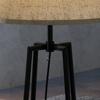 Floor Lamp 2 Storage Shelves E27 Socket 40 W Pull Switch Fabric Lampshade 42 x 42 x 166 cm Black Brown