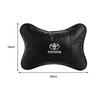 1/2Pcs Leather Car Interior Seat Headrest Neck Pillow Car Accessories For Toyota GR Camry Corolla Yaris Chr Auris Avensis T25