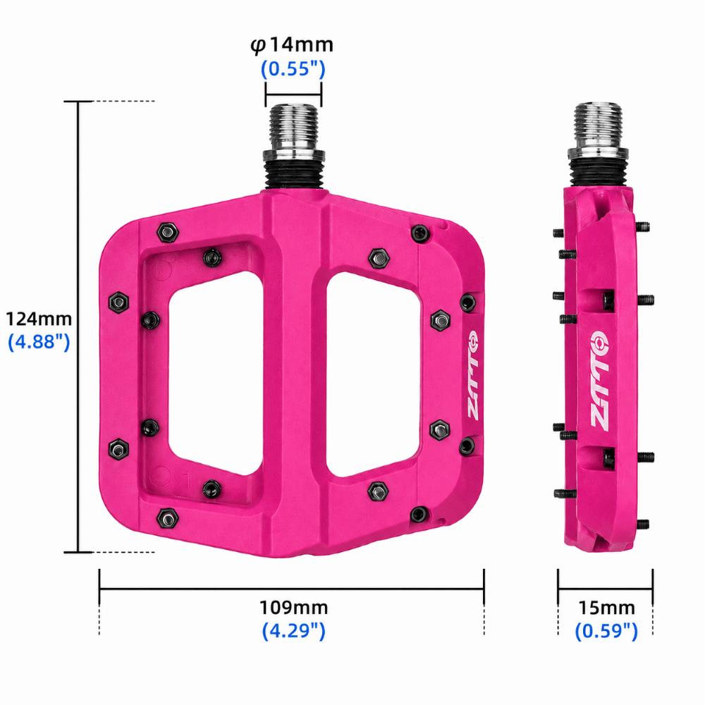 1 Pair Sealed Bearings Bicycle Platform Pedals Non Slip Bike Flat Pedals  Mountain Biking