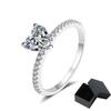 2CT кольцо-пасьянс с муассанитом в форме сердца для женщин PT950, с платиновым покрытием, 100% блестящее серебро S925, обручальное кольцо, обещание