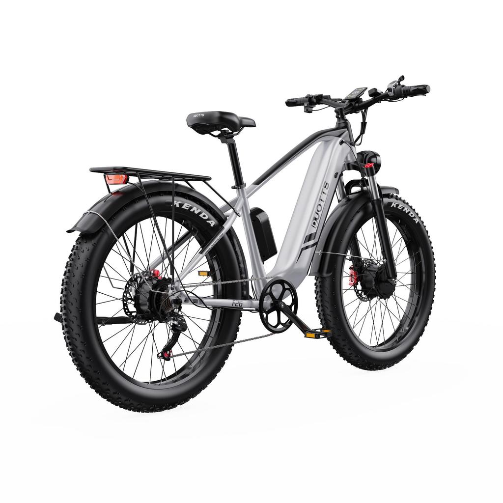 Электровелосипед DUOTTS F26 с сиденьем, мощный двигатель 1500 Вт, аккумулятор 48 В 20 Ач, городской, 26*4.0, толстые шины, снежный электровелосипед, гидравлический тормоз, электровелосипед