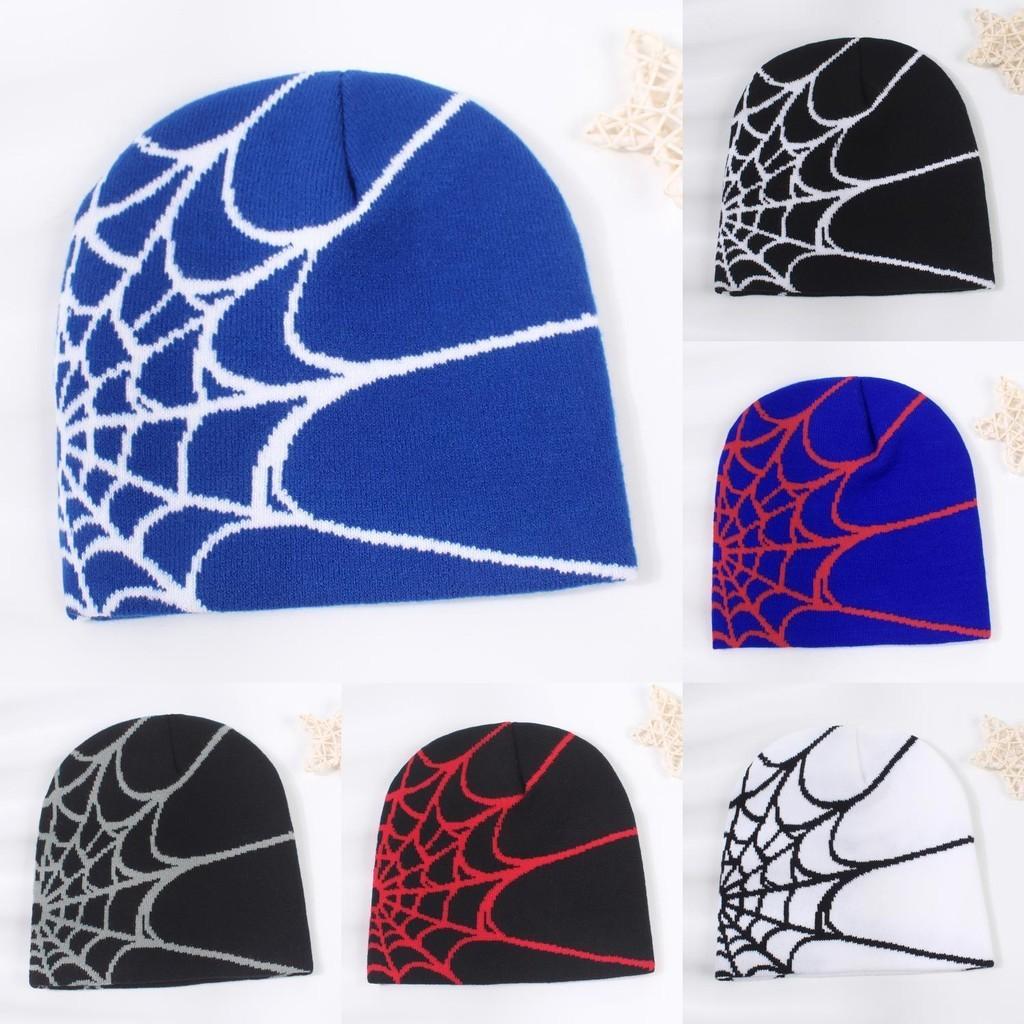 Европейский стиль Элегантная хип-хоп вязаная шапка Паутина Зимняя теплая Защита ушей Уличная шерстяная шапка