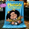 1pc Mafalda (12) Blanket, Home Printed Throw Blanket - Soft Blanket Gift for Family, Washable Sofa Bed Blanket