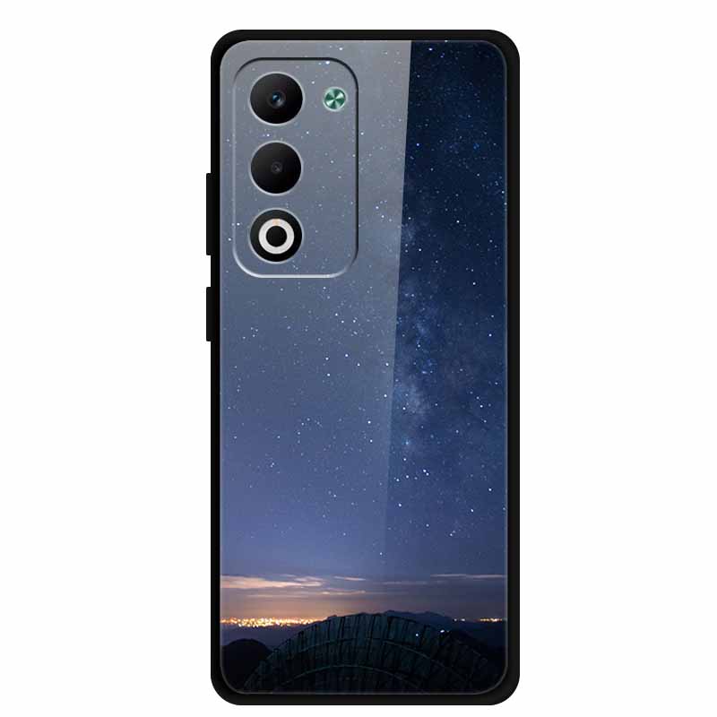 Glass Back Cover For Oppo A5 5G 2025 Phone Case 6.67" Hard Tempered Glass Case For Oppo A5i Pro 4G Case A5iPro Soft Bumper Shell