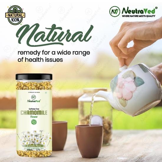 Комбо NeutraVed Синий Цветок Клитории 20 г и Чай из Цветков Ромашки 30 г | Чай для Снятия Стресса и Сна | Премиум Сушеные Травы - 50 г