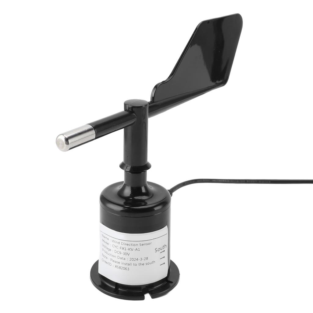 360 Degree Wind Direction Sensor Transmitter, ABS Wind Sensor Animometer Wind Direction Indicator Ideal for Outdoor Use Wind Measuring Supplies