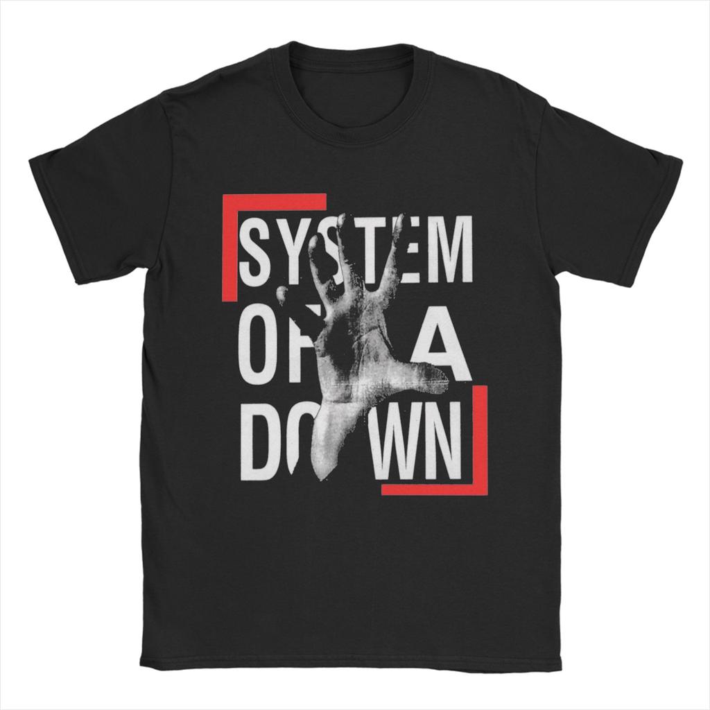 Novelty Punk Rock Band System Of A Down Tshirt Unisex Round Neck Short Sleeve Clothing Cotton Summer Top Tee