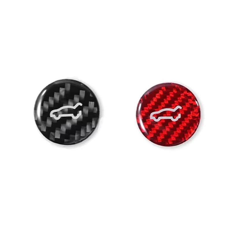 For Tesla Model 3/Y 2019-2025 Real Carbon Fiber Trunk Release Switch Sticker Car Rear Liftgate Close Button Protector Interior