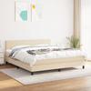 3139910 vidaXL Divan Bed with Mattress Cream 160x200 Cm Fabric